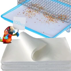 DOWNYPAWS - Papier cage oiseau 30*50cm lot de 100 feuilles