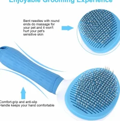 DOWNYPAWS - Peigne autonettoyant pour animaux de compagnie (chats, chiens et lapins)