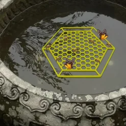 DOWNYPAWS - Plateau d'eau pour insectes - ruche avec bordure creuse flottant jaune