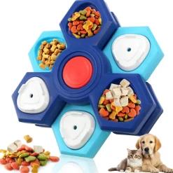 DOWNYPAWS - Plateau tournant d'alimentation à 3 niveaux, jouet d'alimentation pour chien