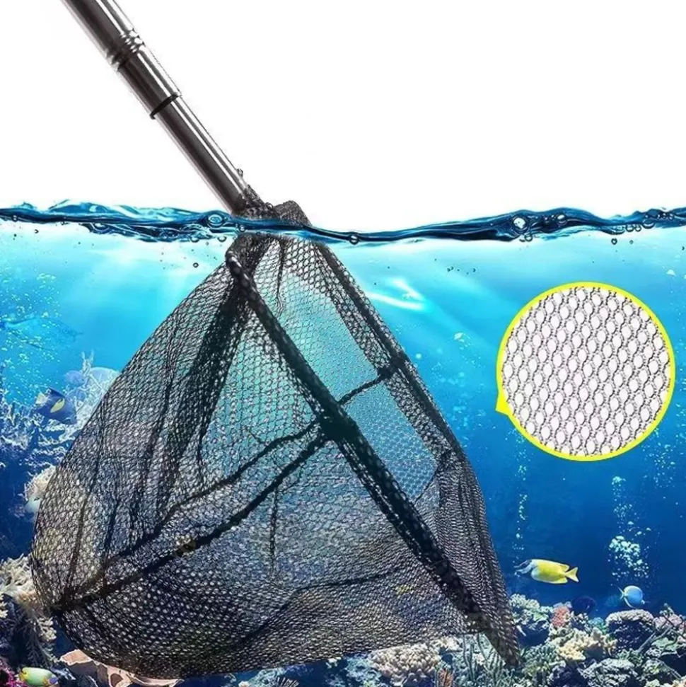 DOWNYPAWS - Épuisette carrée inoxydable télescopique