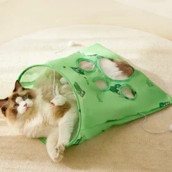 DOWNYPAWS - Sac tunnel pourchatsavec balle jouet