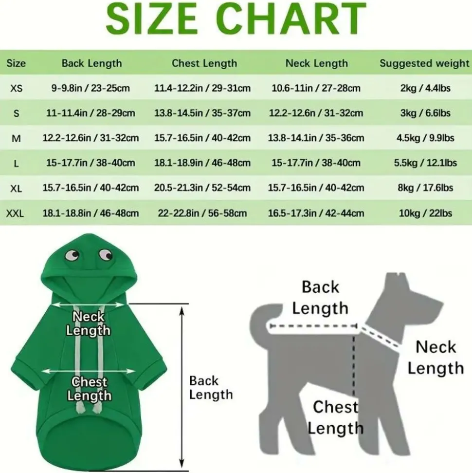 DOWNYPAWS - Sweat à capuche tricoté, thème grenouille, pour chatons