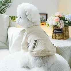 DOWNYPAWS - T - shirt col rond, style dinosaurus, pull de sport pour chien (printemps - été)