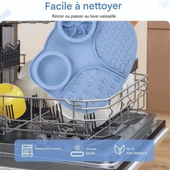 DOWNYPAWS - Tapis à lécher en silicone pour chiens et chats