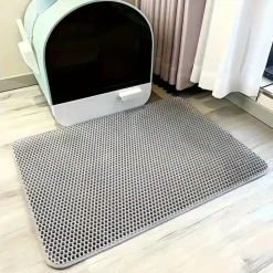 DOWNYPAWS - Tapis anti-éclaboussures et anti-taches pour litière pour chat 45*60cm