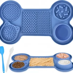 DOWNYPAWS - Tapis antifuite - 6 en 1 slow feeder gamelle