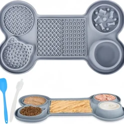 DOWNYPAWS - Tapis antifuite - 6 en 1 slow feeder gamelle