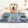 DOWNYPAWS - Tapis de léchage multifonctionnel et d'alimentation lente avec ventouse pour chiens