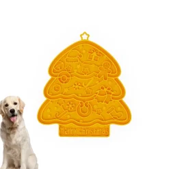 DOWNYPAWS - Tapis de léchage silicone pour chien et chat - arbre de noël