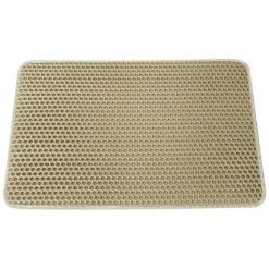 DOWNYPAWS - Tapis de litière pour chat : filtre double couche anti-transport lavable grand contrôle du sable amovible en velcro