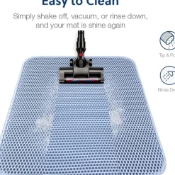 DOWNYPAWS - Tapis de litière anti-déversement pour chat bleu clair 40*50cm