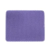 DOWNYPAWS - Tapis de litière anti-déversement pour chat violet 45*60cm
