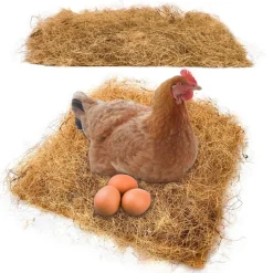 DOWNYPAWS - Tapis de nid pour poules, en fibres de noix de coco, chauffant 5 pièces