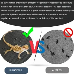 DOWNYPAWS - Tapis de terrarium - substrat pour reptiles