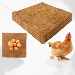 DOWNYPAWS - Tapis en fibre de noix de coco pour nid d'oiseau et animal de compagnie 30*30cm 5 pièces