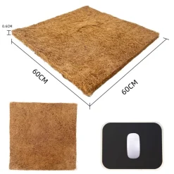 DOWNYPAWS - Tapis en fibre de noix de coco pour nid d'oiseau et animal de compagnie 60*60cm 2 pièces