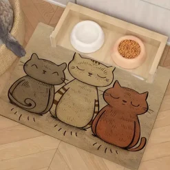 DOWNYPAWS - Tapis pour gamelles en boue de diatomée