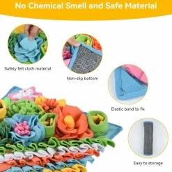 DOWNYPAWS - Tapis 39x39 cm - jeu interactif pour chien et chat