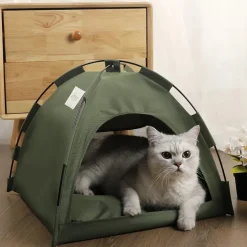 DOWNYPAWS - Tente fraîche d'été pliable pour animaux de compagnie: nid d'activité pour chats et chiens