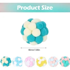 DTOPBUYAGE - 6 pcs balle interactive pour chat