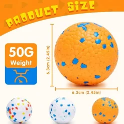 DTOPBUYAGE - Balles indestructibles e-tpu pour moyens et grands chiens