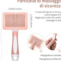DTOPBUYAGE - Brosse autonettoyante pour chiens et chats longs et courts poils