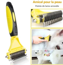 DTOPBUYAGE - Brosse de toilettage pour chien & peigne à démêler pour chat