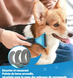 DTOPBUYAGE - Brosse de toilettage pour chien & peigne à démêler pour chat