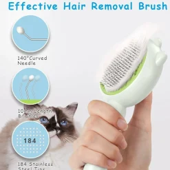 DTOPBUYAGE - Brosse pour animaux de compagnie bouton de nettoyage