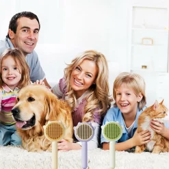 DTOPBUYAGE - Brosse pour animaux de compagnie bouton de nettoyage