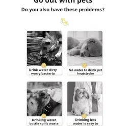 DTOPBUYAGE - Distributeur d'eau potable portable pour animaux en plein air