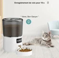DTOPBUYAGE - Distributeur automatique de nourriture pour chats 4l