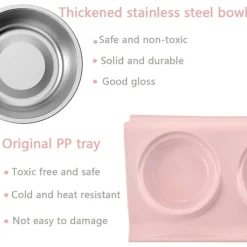 DTOPBUYAGE - Dtopbuyage animaux feeder bol, gamelle double