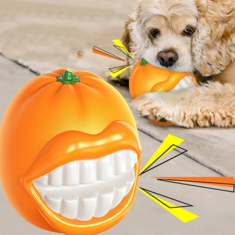 DTOPBUYAGE - Dtopbuyage balle orange amusante pour chiens