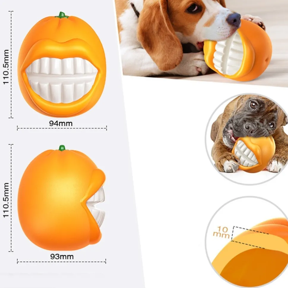 DTOPBUYAGE - Dtopbuyage balle orange amusante pour chiens