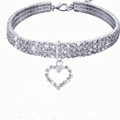 DTOPBUYAGE - Dtopbuyage collier en strass avec cœur pour chats