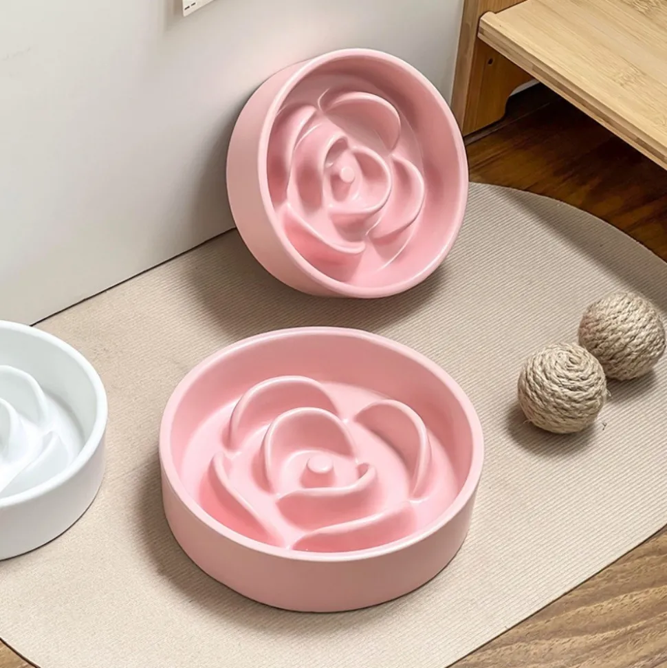 DTOPBUYAGE - Dtopbuyage ecuelle anti glouton plastique rose 15.5*15.5*4cm