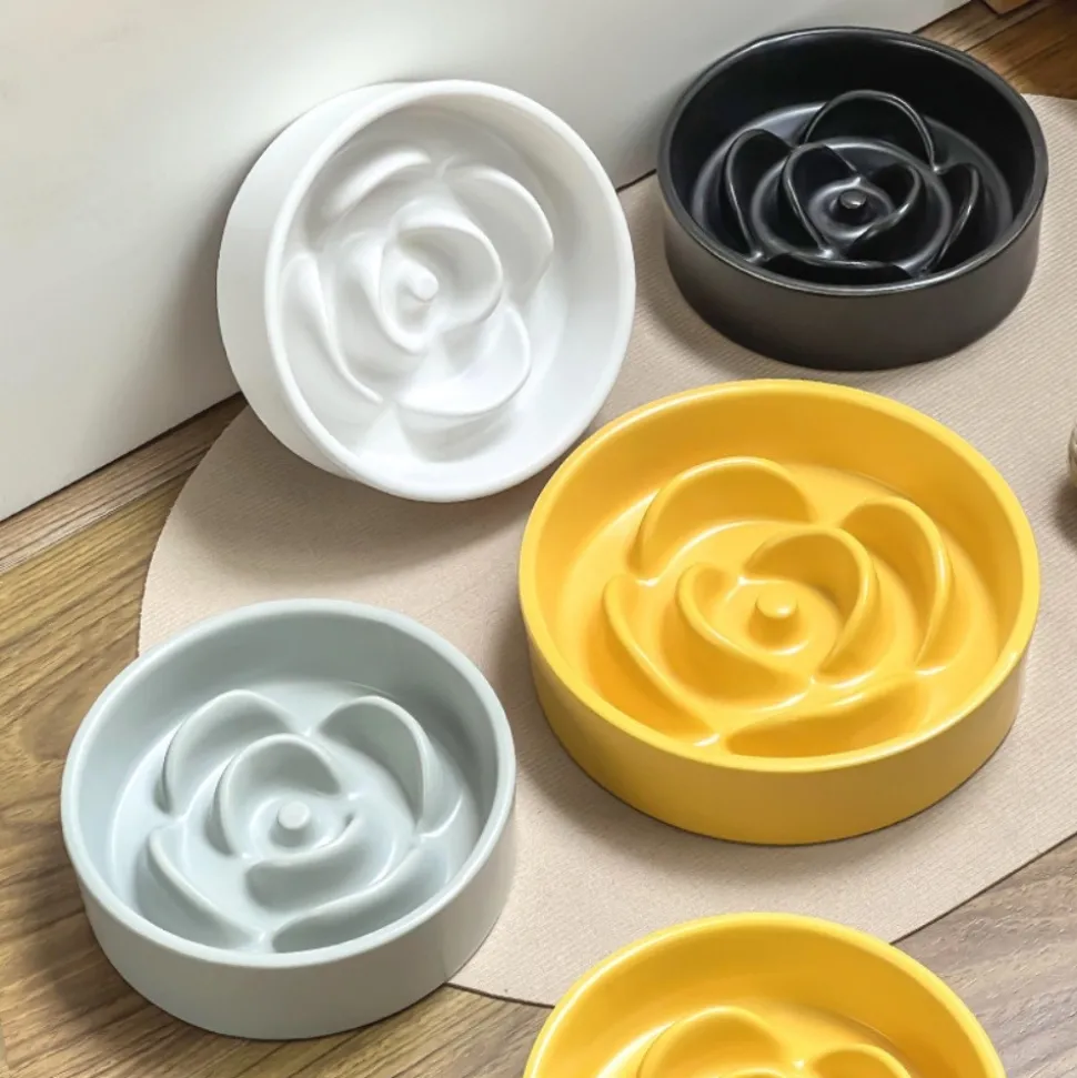 DTOPBUYAGE - Dtopbuyage ecuelle anti glouton plastique rose 15.5*15.5*4cm