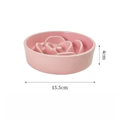 DTOPBUYAGE - Dtopbuyage ecuelle anti glouton plastique rose 15.5*15.5*4cm
