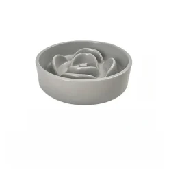 DTOPBUYAGE - Dtopbuyage ecuelle anti glouton plastique couleur grise 15.5*15.5*4cm