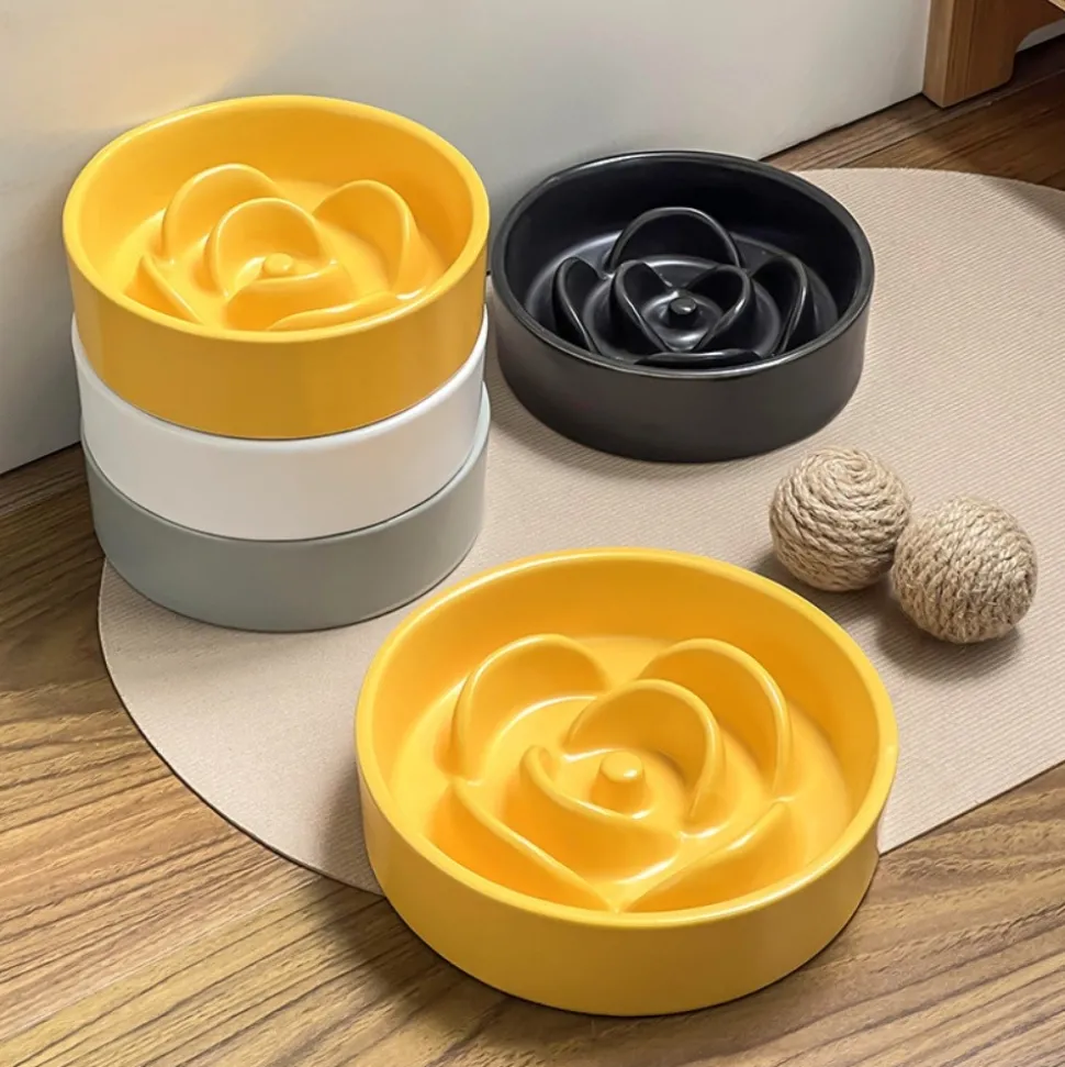 DTOPBUYAGE - Dtopbuyage ecuelle anti glouton plastique couleur grise 15.5*15.5*4cm