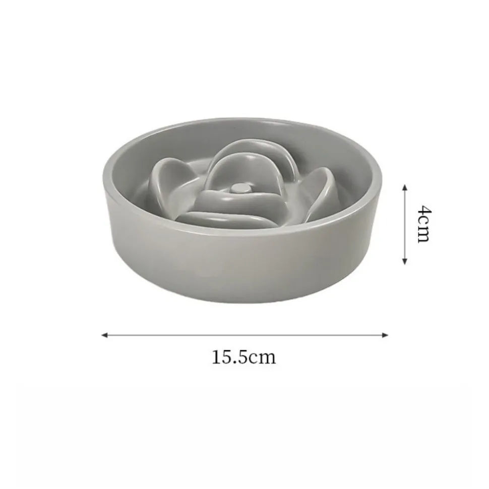 DTOPBUYAGE - Dtopbuyage ecuelle anti glouton plastique couleur grise 15.5*15.5*4cm