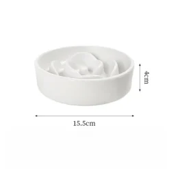 DTOPBUYAGE - Dtopbuyage ecuelle anti glouton plastique blanc 15.5*15.5*4cm