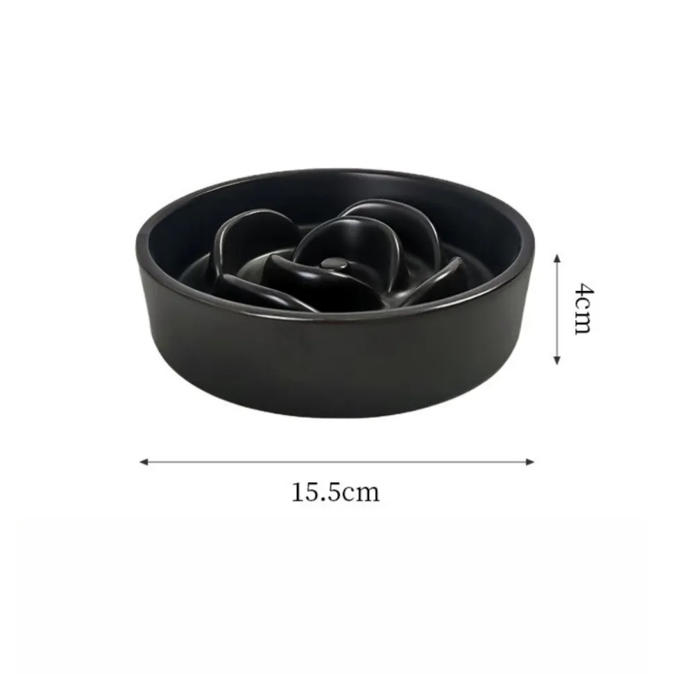 DTOPBUYAGE - Dtopbuyage ecuelle anti glouton plastique noir 15.5*15.5*4cm