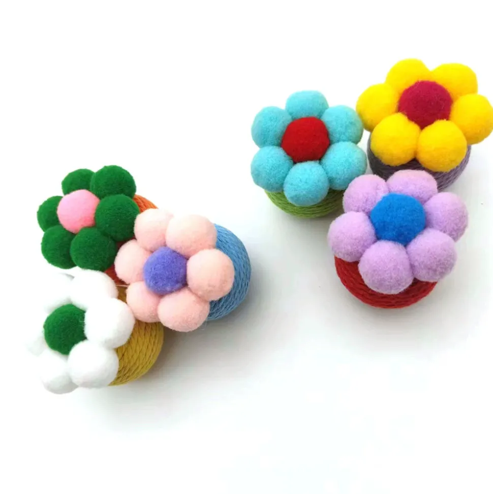 DTOPBUYAGE - Dtopbuyage jouet pour chat en forme de balle fleurie