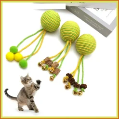 DTOPBUYAGE - Dtopbuyage jouets pour chats : boules de coton avec sonnette