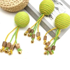 DTOPBUYAGE - Dtopbuyage jouets pour chats : boules de coton avec sonnette