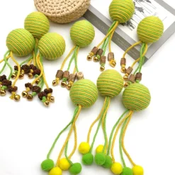 DTOPBUYAGE - Dtopbuyage jouets pour chats : boules de coton avec sonnette