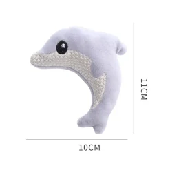 DTOPBUYAGE - Dtopbuyage jouet interactif dauphin en peluche pour chat